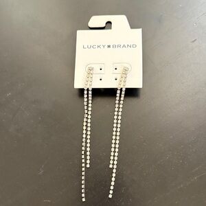 Lucky Brand Shimmering Silver Drop Earrings
